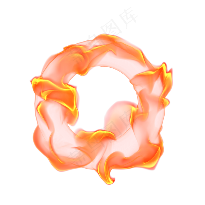     本素材作品名称为燃烧的火圈