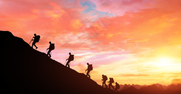 攀登剪影合作金融背景1920800pxpsd模版下载