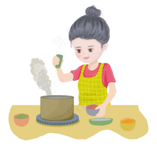正在厨房做饭的妈妈,免抠元素