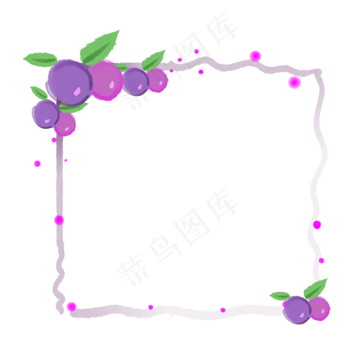 紫色葡萄边框装饰