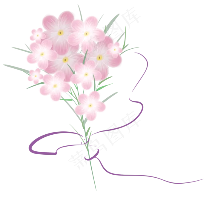 淡彩粉色小花束