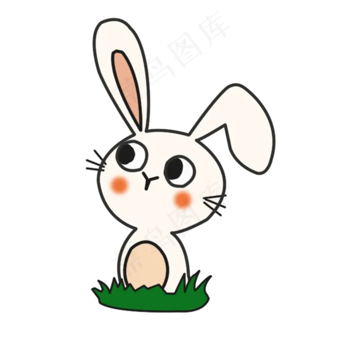 小动物十二生肖小兔子卡通兔,免抠元素