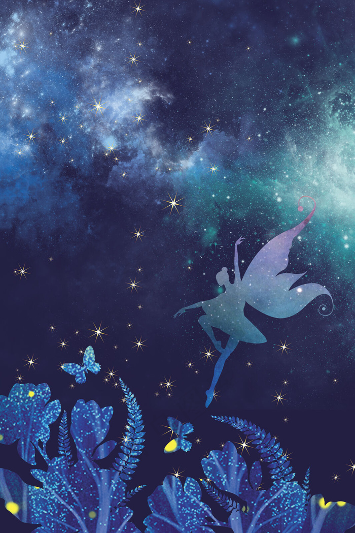 星空仲夏夜的精灵图片(3545*5315px )psd模版下载