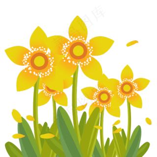 春天鲜花花朵插画2000x2500dpi300psd模版下载