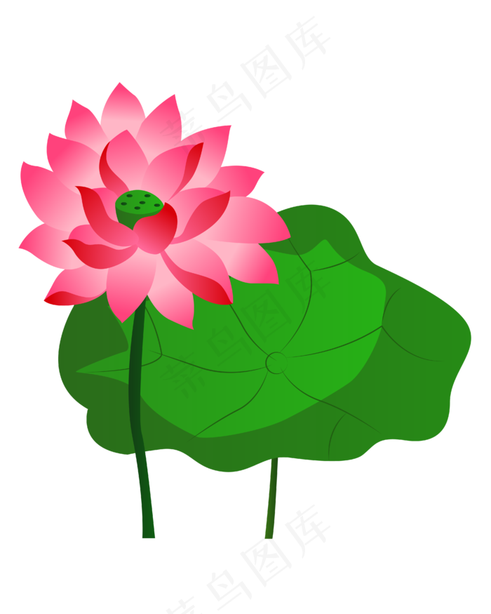 矢量卡通粉色莲花41675208px300dpiai矢量模版下载