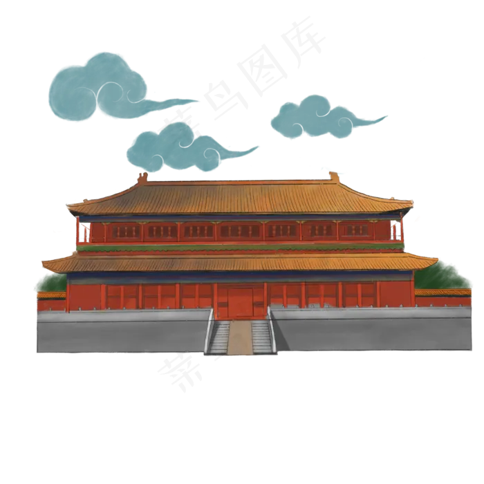 北京故宫紫禁城大殿PNG,免抠元素