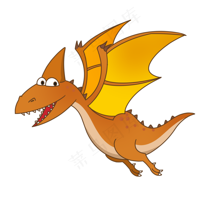 可爱恐龙飞龙免抠元素2000x2000dpi300psd模版下载