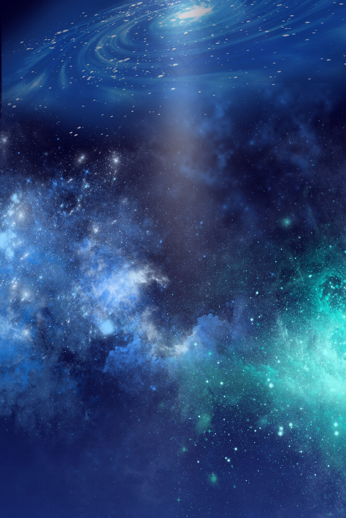 梦幻科幻宇宙北极光背景素材 菜鸟图库