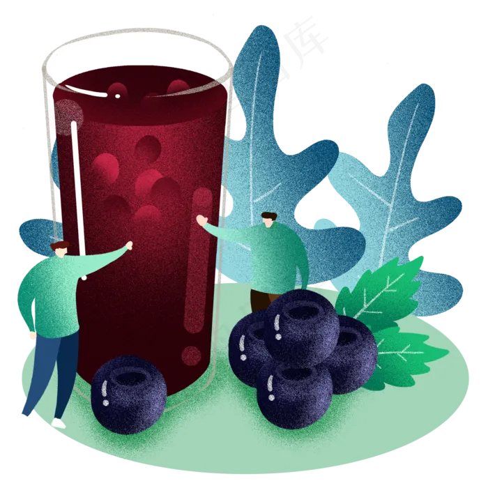 夏季蓝莓果汁