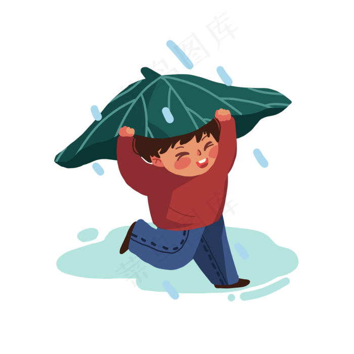 芒种节气躲雨2000x2000dpi300psd模版下载