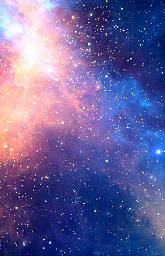蓝色大气梦幻星空背景素材 菜鸟图库