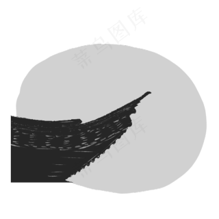 屋檐轮廓剪影古典建筑装饰png