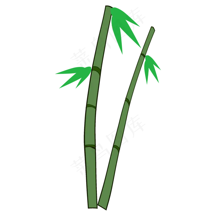 扁平竹子设计元素
