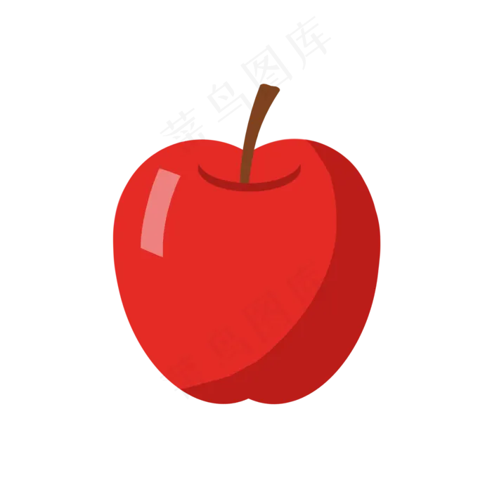 红色手绘卡通苹果装饰