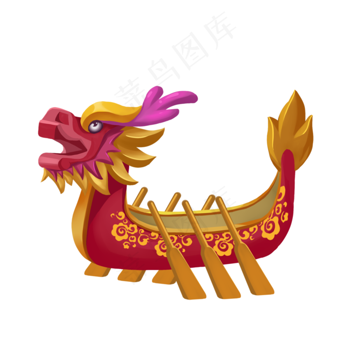 可爱端午龙舟装饰3000x3000dpi300psd模版下载