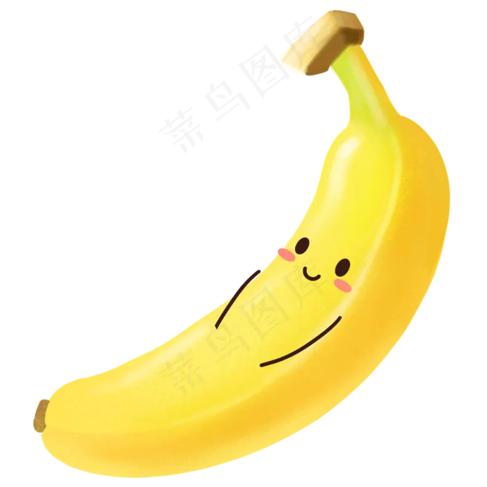 可爱表情黄色香蕉