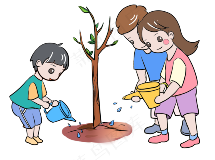 步行日亲子旅游卡通手绘q版可爱2000x2000dpi300psd模版下载