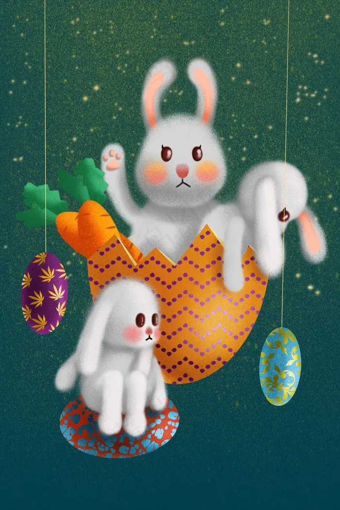 复活节小兔子与复活节彩蛋