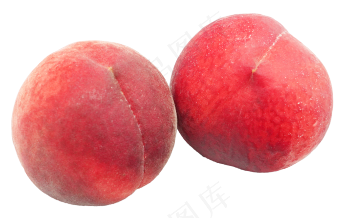 两个水果桃子