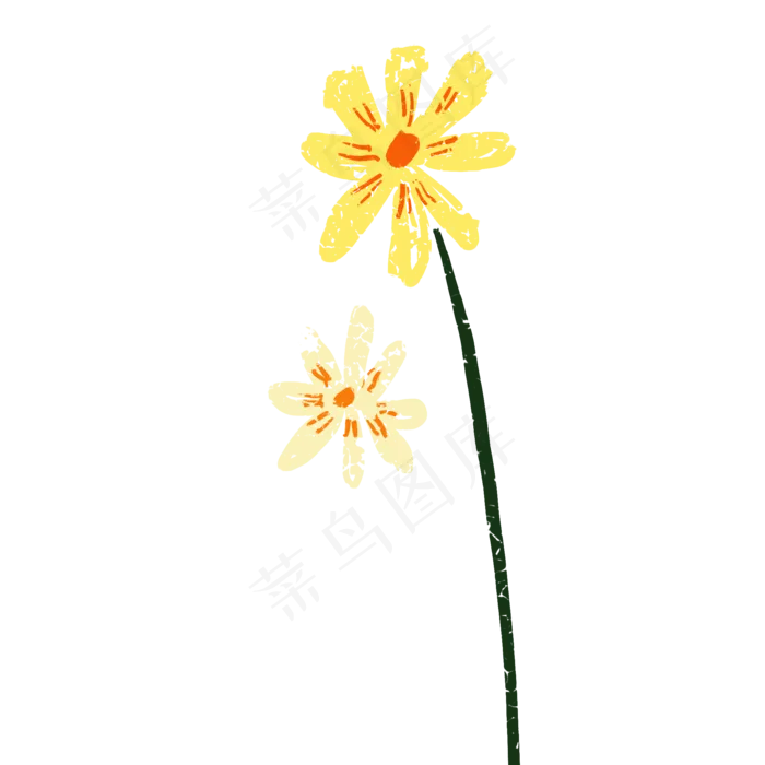 卡通黄色花朵下载