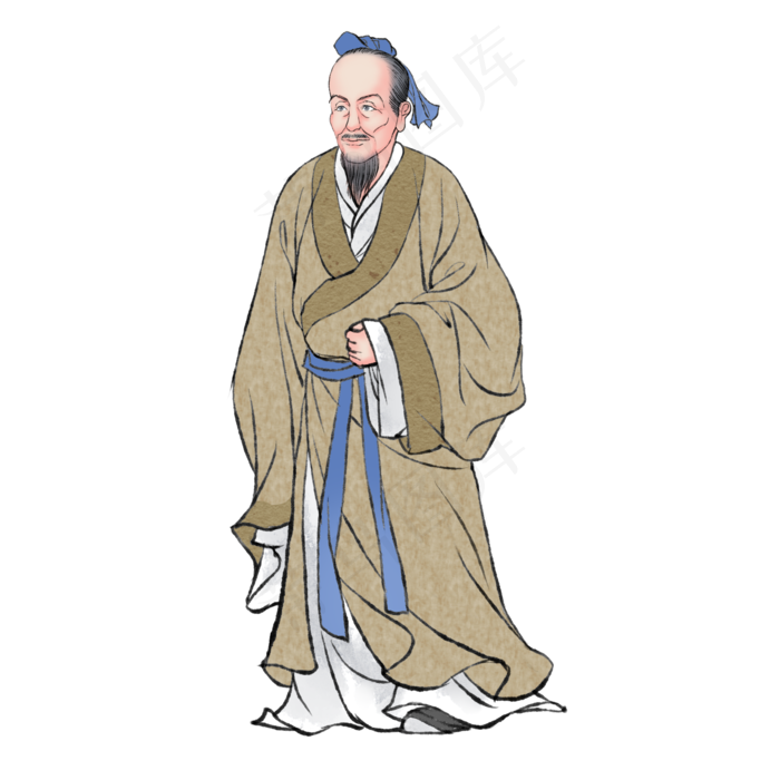 祖冲之国学古人古风人物免抠元素2000x2000dpi300psd模版下载