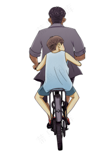 卡通手绘风父亲节父子温馨配图28801620px300dpipsd模版下载