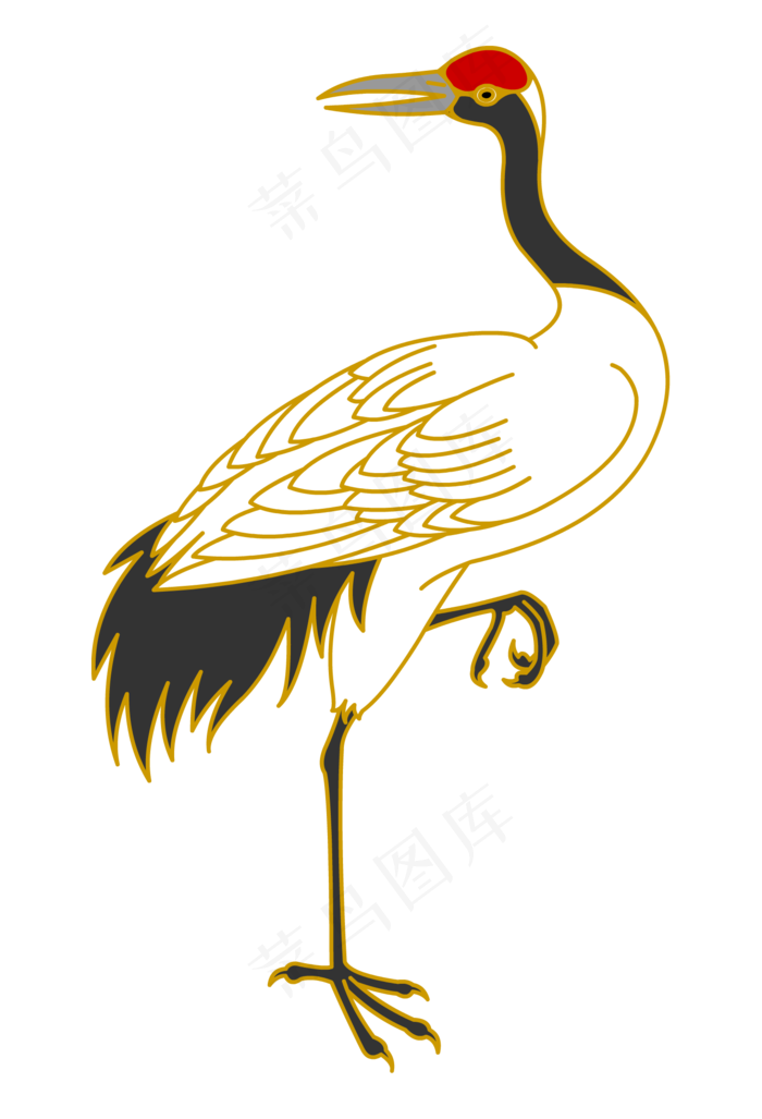 仙鹤免抠图15002200px300dpiai矢量模版下载