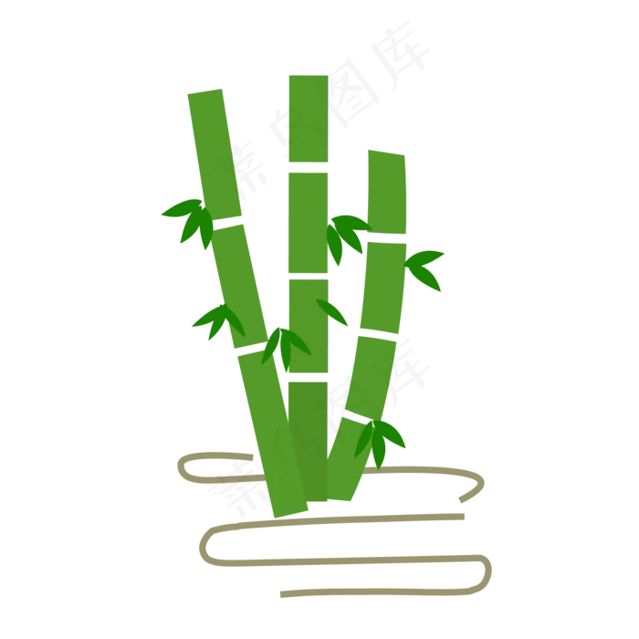 中国风的扁平竹子