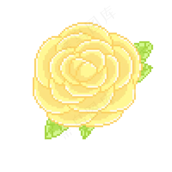 像素风黄玫瑰
