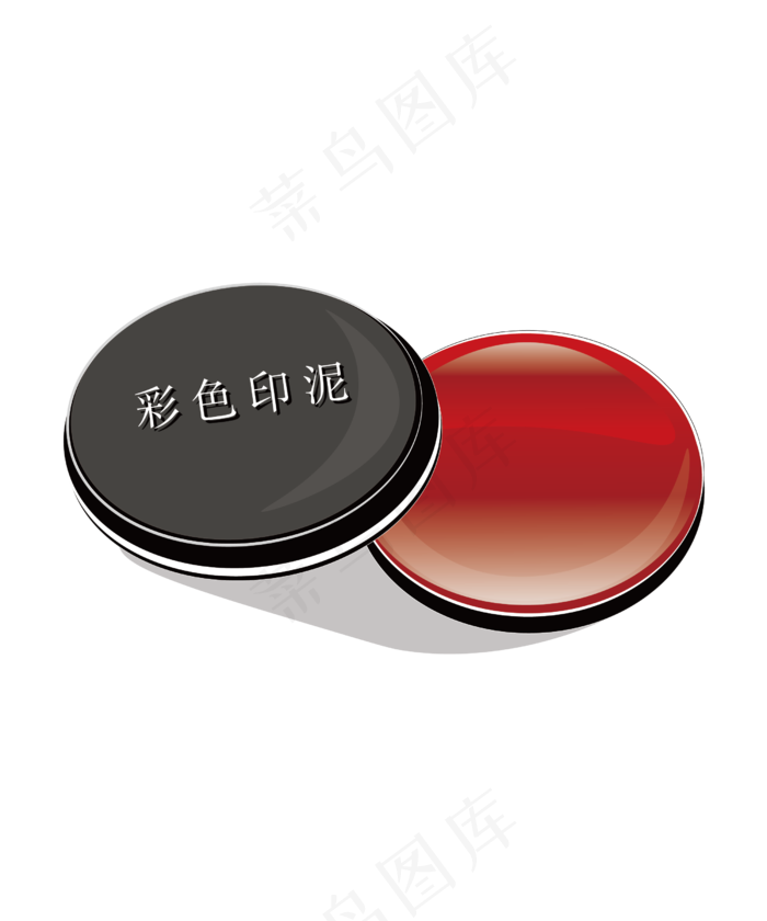 手绘彩色印泥插画25003000px300dpiai矢量模版下载