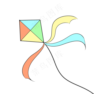 彩色传统菱形风筝