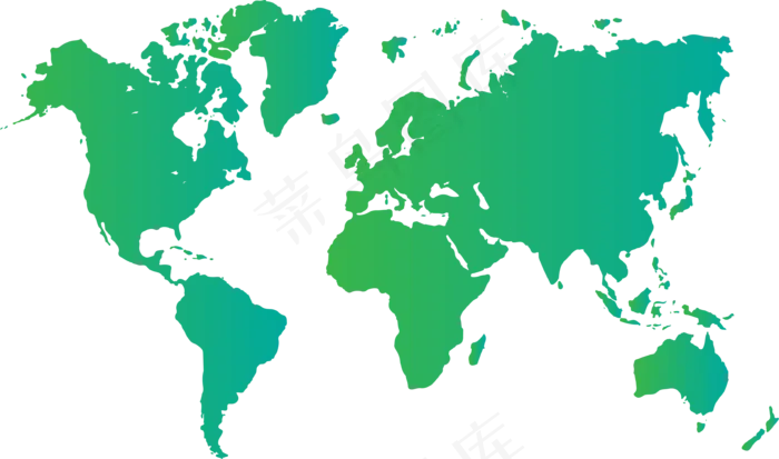 绿色世界地图,免抠元素
