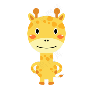 卡通形象元素小狗羊小鸟长颈鹿小动物epsai矢量模版下载