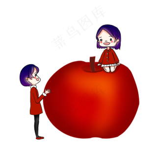 重叠的红苹果免抠元素38003000px300dpi