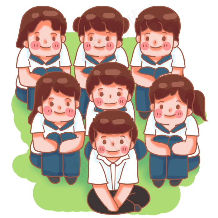 毕业季班级合照2000x2000dpi300psd模版下载