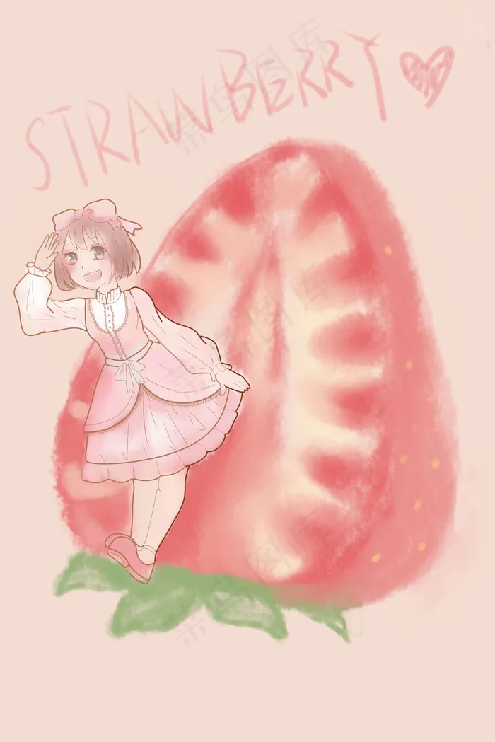 可爱洛丽塔草莓美少女