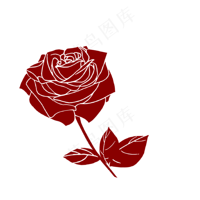 一朵玫瑰花素材