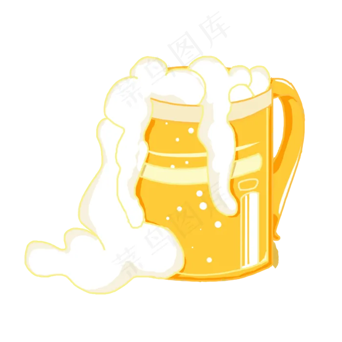 黄色的啤酒免抠图
