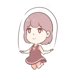 卡通跳绳儿童图片epsai矢量模版下载