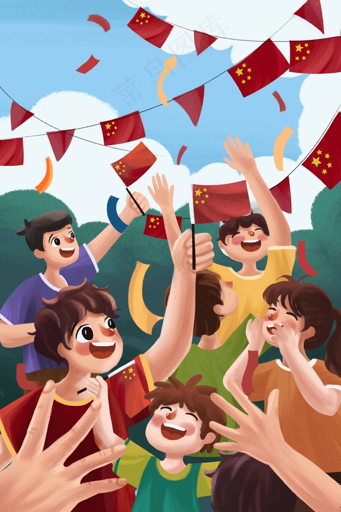 国庆节爱国建军节庆祝节日国家(3545*5315px 300 dpi )psd模版下载