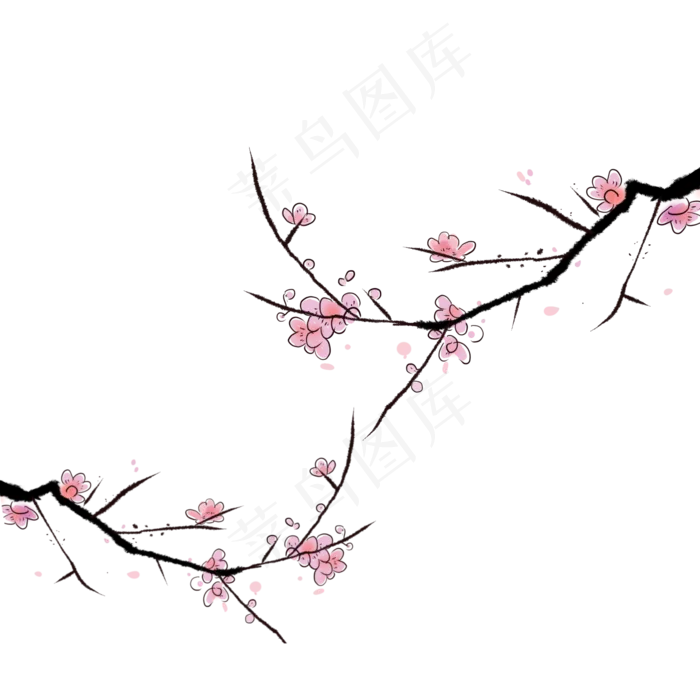 古风粉红花卉