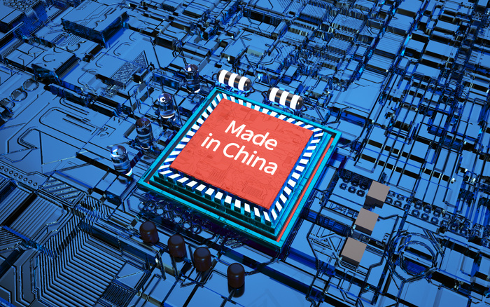 中国芯片电路板背景(1920*1200px )