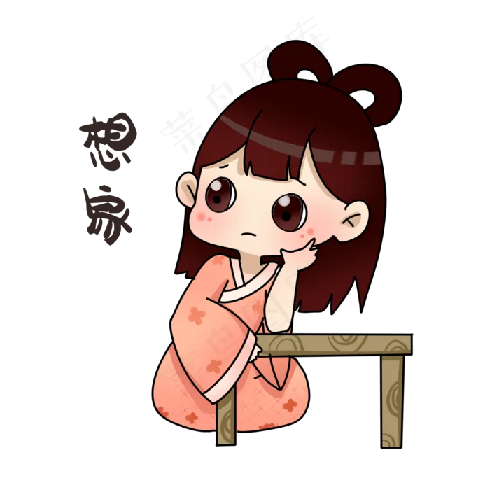 嫦娥想家表情包2000x2000dpi300psd模版下载