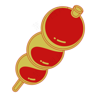 卡通手绘糖葫芦装饰,免抠元素