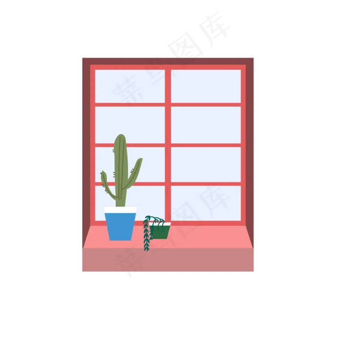 书房卧室窗台植物盆栽客厅盆栽植,免抠元素