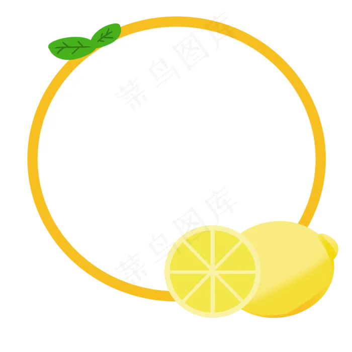 柠檬水果边框