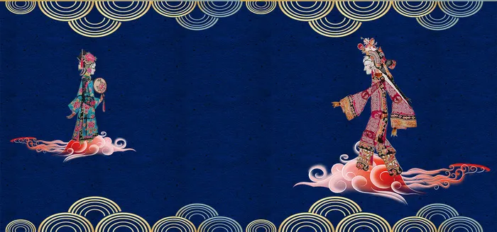 中国风背景民间艺术皮影戏banner1920900pxpsd模版下载
