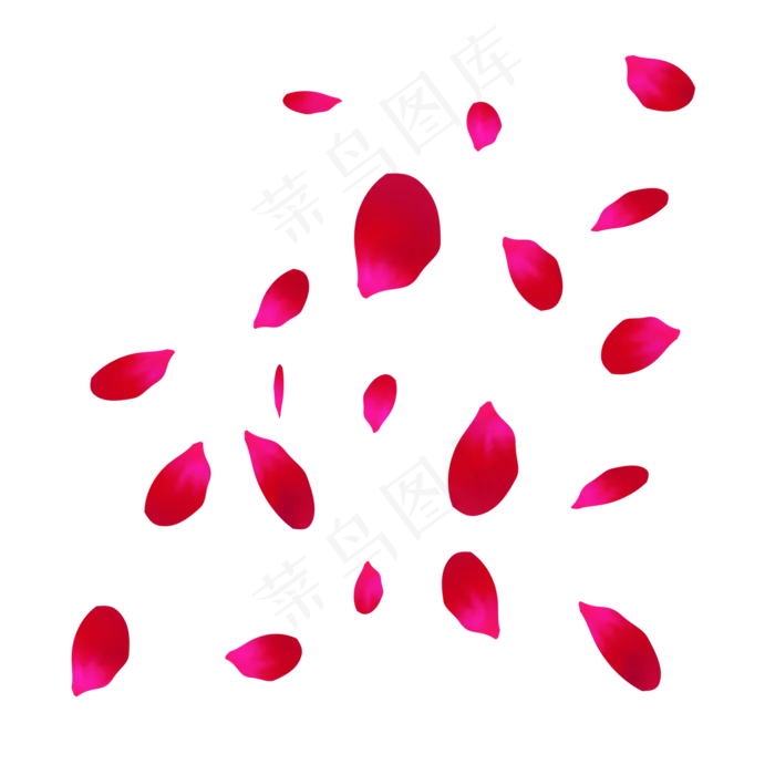 红色浪漫漂浮花瓣