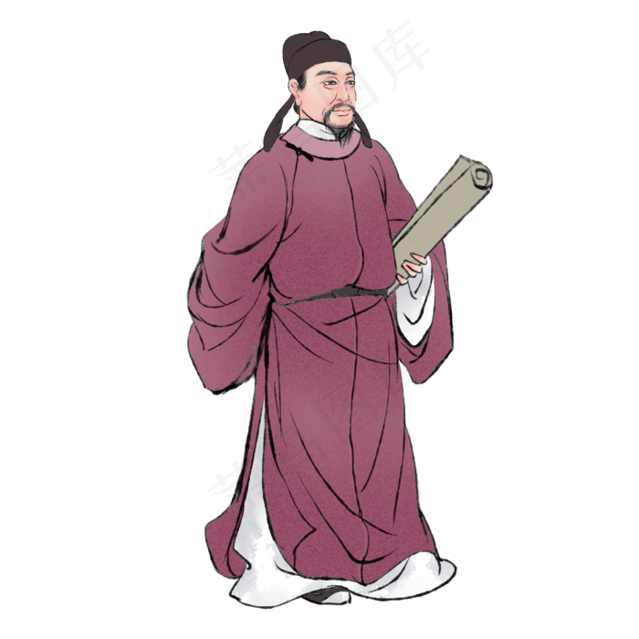 本素材作品名称为郭守敬国学古人古风人物,免抠元素(2000x2000(dpi
