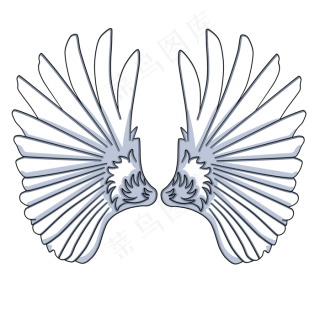爱心小翅膀图片cdr矢量模版下载